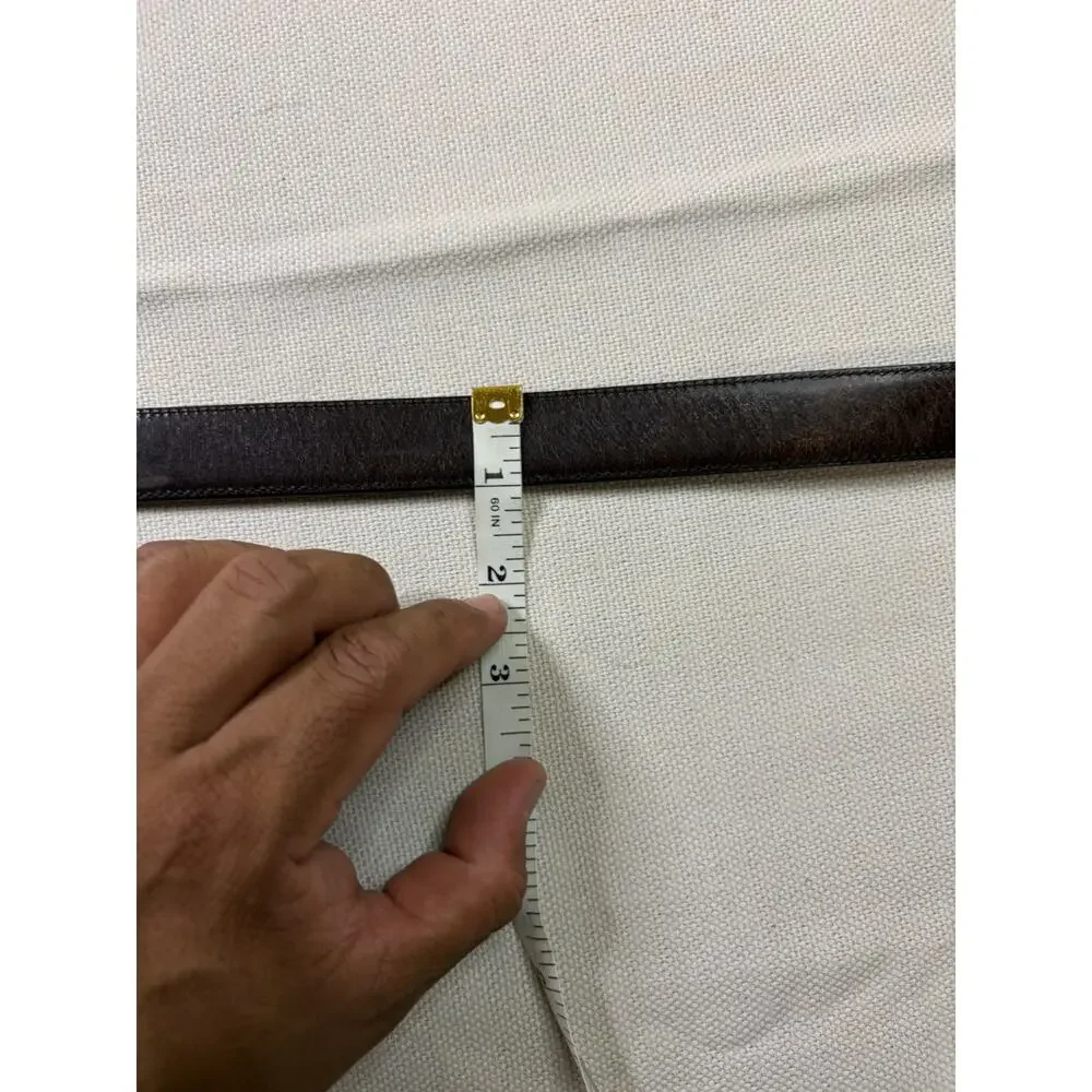 VTG. Coach Belt Men’s XL Brown Leather Silver-Tone Brass Buckle 3926 Y2K Classic